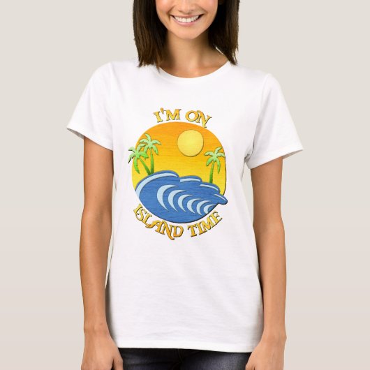 T-shirt Je Suis Sur L'Île (Devant)