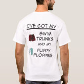 T-shirt Je suis sur un bateau, blanc (Dos)