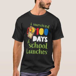 T-shirt Je suis Survécu 100 Jours Cantine Scolaire Enfants