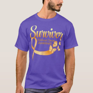 T-shirt Je suis Survivor Butterfly Childhood Cancer Sensib