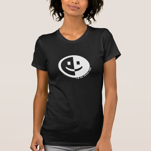 T-shirt Je suis T d'aucune femme ronde raciste (le noir) (Devant)