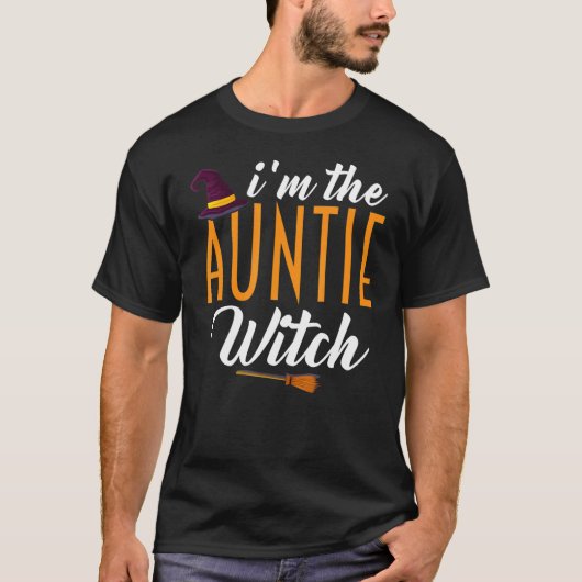T-shirt Je suis Tante Sorcière Tante Costume Halloween (Devant)