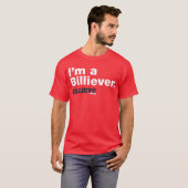 T-shirt "Je suis tee - shirt rouge d'un Billiever" (Devant entier)