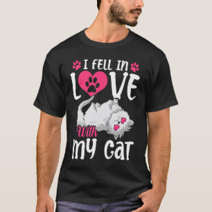 T-shirt Je suis tombé amoureux de mon chat Saint-Valentin