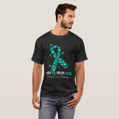 T-shirt Je Suis Turquoise Pour Ma Soeur Conscience Du Canc (Devant entier)