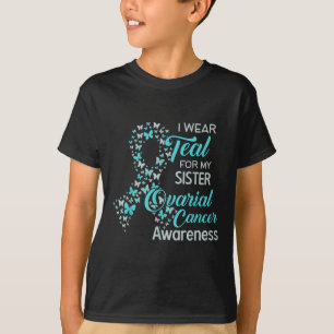 T-shirt Je Suis Turquoise Pour Ma Soeur Conscience Du Canc