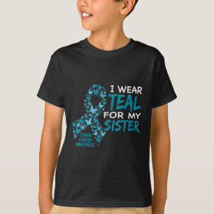 T-shirt Je Suis Turquoise Pour Ma Soeur Conscience Du Canc