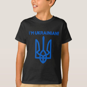 T-shirt Je suis ukrainien Ukraine Armoiries Ukrainiennes P