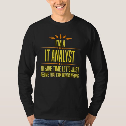 T-shirt Je suis un analyste informatique (Devant)