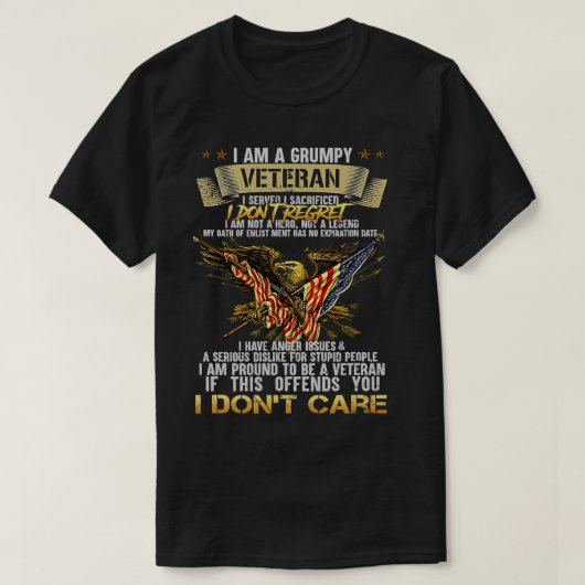 T-shirt Je Suis Un Ancien Ancien Ancien Ancien Aigle Grump (Design devant)