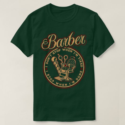 T-shirt Je Suis Un Barbier Fatigué Coiffeur Pole Cool Vint (Design devant)