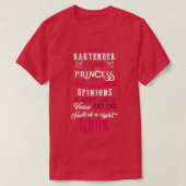 T-shirt Je Suis Un Bartender Ix27M Pas Une Princesse (Design devant)