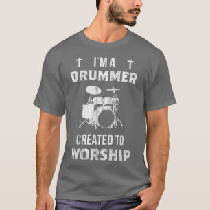 T-shirt Je suis un batteur créé pour adorer le batteur chr