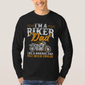 T-shirt Je suis un Biker Papa Funny Motorcycle Rider Papa  (Devant)