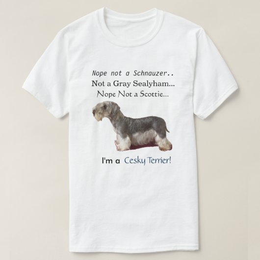 T-shirt Je suis un Cesky Terrier (Design devant)