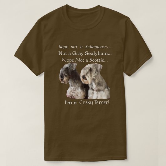 T-shirt Je suis un Cesky Terrier (Design devant)