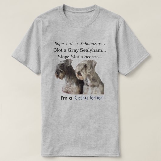 T-shirt Je suis un Cesky Terrier (Design devant)