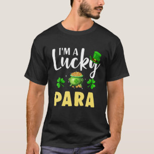 T-shirt Je suis un chanceux Para Shamrock irlandais St Pat