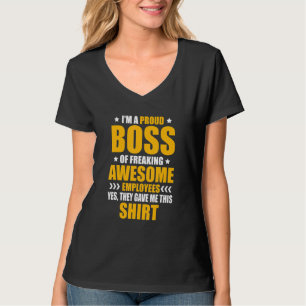T-shirt Je suis un chef de famille fier d'avoir des employ