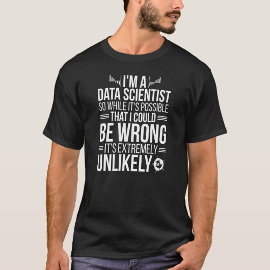T-shirt Je suis un chercheur en données Data Science Data (Devant)