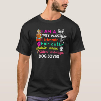 T-shirt Je suis un chien animal de compagnie qui lave le c
