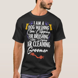 T-shirt Je Suis Un Chien Lave Pet Grooming Pour Profession