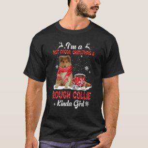 T-shirt Je suis un chocolat chaud Noël et chien Kinda Roug