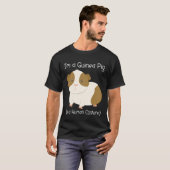 T-shirt Je suis un cochon de Guinée en costume humain (Devant entier)