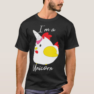 T-shirt Je Suis Un Cône De Crème De Poulet De La Licorne