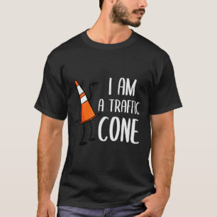 T-shirt Je Suis Un Cône De Trafic Orange Lazy Easy Costume