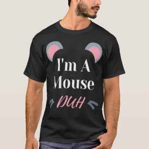 T-shirt Je Suis Un Costume D'Halloween Facile Mouse Drôle