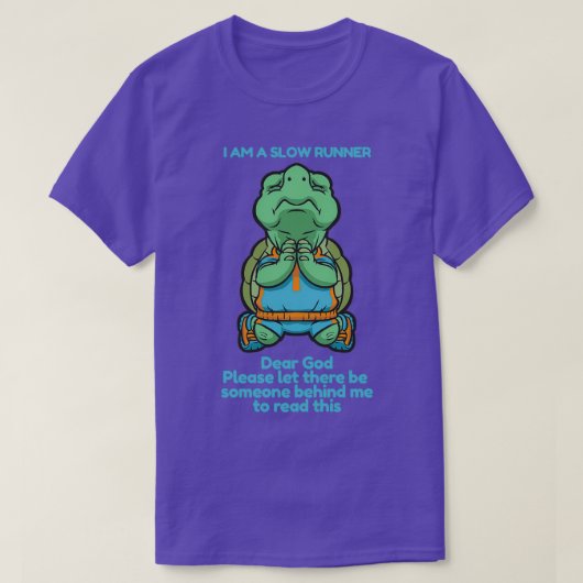 T-shirt Je Suis Un Coureur Lent En Course (Design devant)