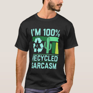 T-shirt Je suis un design de cactus de sarcasme 100 recycl