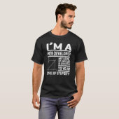 T-shirt Je suis un développeur Web Mon niveau de sarcasme (Devant entier)