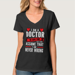 T-shirt Je suis Un Docteur Héros Travailleur Médicale Fron