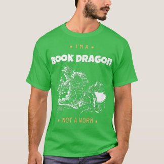 T-shirt Je suis un dragon de livre pas un ver livre Lover6