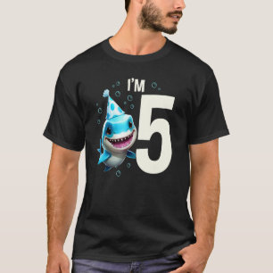 T-shirt Je suis un enfant mignon requin poisson garçon fil