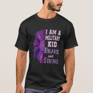 T-shirt Je Suis Un Enfant Militaire Courageux Et Forte Vio