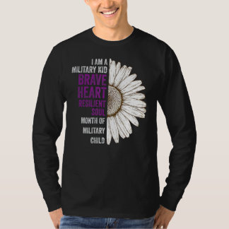T-shirt Je Suis Un Enfant Militaire Violet