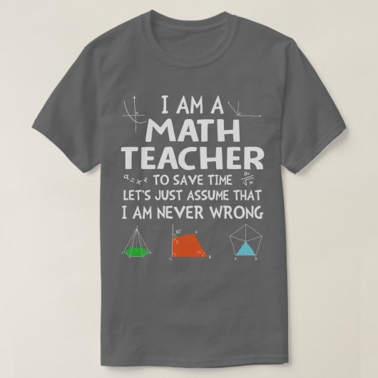 T-shirt Je Suis Un Enseignant En Mathématiques Je Ne Me Tr (Design devant)