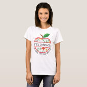 T-shirt Je suis un enseignant Je sais des choses Apple Per (Devant entier)