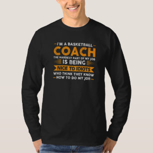 T-shirt Je suis un entraîneur de basket-ball Le sport de p