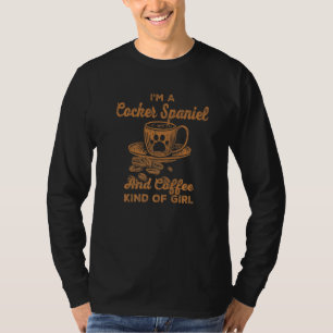 T-shirt Je Suis Un Espagnol Cocker Et Un Café Type De Fill