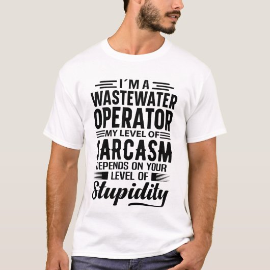 T-shirt Je suis un exploitant d'eaux usées (Devant)