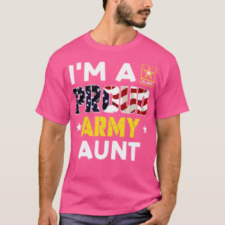 T-shirt Je suis un fier AUNT USA American Flag Family Soli