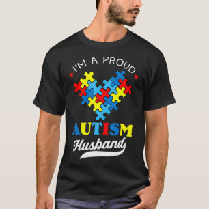 T-shirt Je suis un fier Autisme Mari Sensibilisation sur l