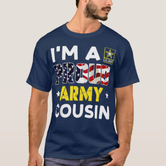 T-shirt Je suis un fier COUSIN USA American Flag Family So