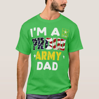 T-shirt Je suis un fier DAD USA American Flag Family Solid