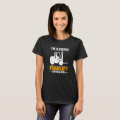 T-shirt Je suis un fier opérateur de chariot élévateur con (Devant entier)