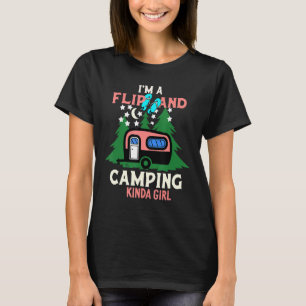 T-shirt Je Suis Un Flip Flops Et Camping Kinda Girl Camp